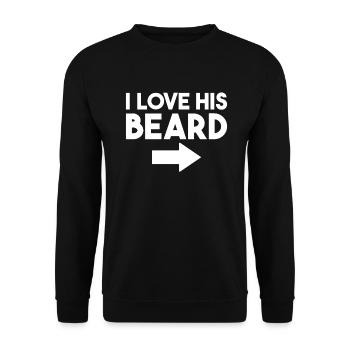 Giftidea Beard Men - Unisex Pullover - Schwarz - Vorne - Alina (178cm) & Michal (187cm)