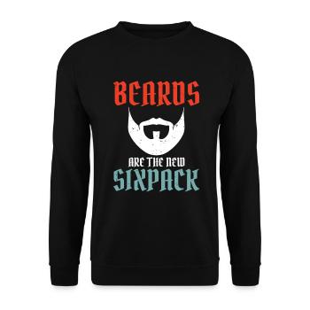 Giftidea Beard Men - Unisex Pullover - Schwarz - Vorne - Alina (178cm) & Michal (187cm)