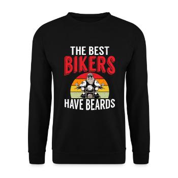 Giftidea Beard Men - Unisex Pullover - Schwarz - Vorne - Alina (178cm) & Michal (187cm)