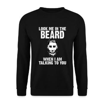 Giftidea Beard Men - Unisex Pullover - Schwarz - Vorne - Alina (178cm) & Michal (187cm)