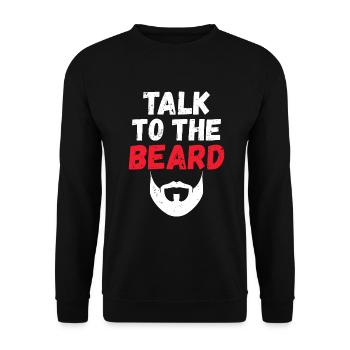 Giftidea Beard Men - Unisex Pullover - Schwarz - Vorne - Alina (178cm) & Michal (187cm)