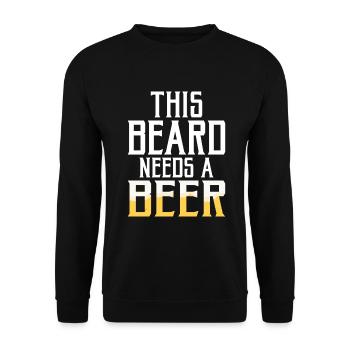 Giftidea Beard Men - Unisex Pullover - Schwarz - Vorne - Alina (178cm) & Michal (187cm)