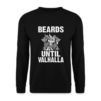 Giftidea Beard Men - Unisex Pullover - Schwarz - Vorne - Alina (178cm) & Michal (187cm)