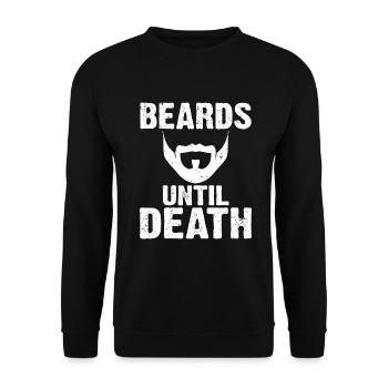 Giftidea Beard Men - Unisex Pullover - Schwarz - Vorne - Alina (178cm) & Michal (187cm)