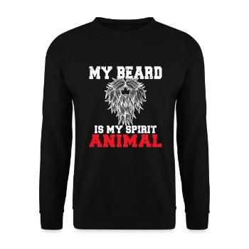 Giftidea Beard Men - Unisex Pullover - Schwarz - Vorne - Alina (178cm) & Michal (187cm)
