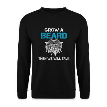 Giftidea Beard Men - Unisex Pullover - Schwarz - Vorne - Alina (178cm) & Michal (187cm)