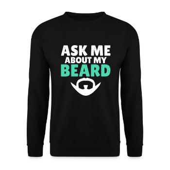 Giftidea Beard Men - Unisex Pullover - Schwarz - Vorne - Alina (178cm) & Michal (187cm)