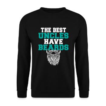 Giftidea Beard Men - Unisex Pullover - Schwarz - Vorne - Alina (178cm) & Michal (187cm)