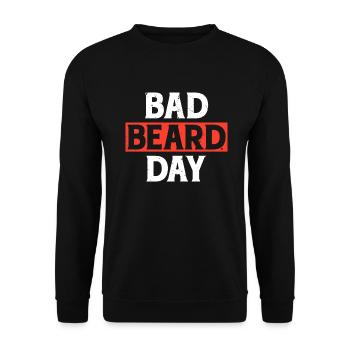 Giftidea Beard Men - Unisex Pullover - Schwarz - Vorne - Alina (178cm) & Michal (187cm)