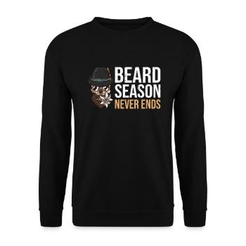 Giftidea Beard Men - Unisex Pullover - Schwarz - Vorne - Alina (178cm) & Michal (187cm)