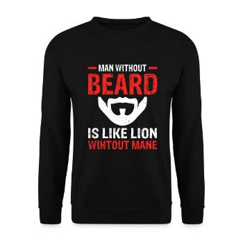 Giftidea Beard Men - Unisex Pullover - Schwarz - Vorne - Alina (178cm) & Michal (187cm)