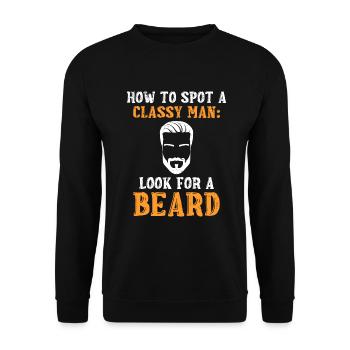 Giftidea Beard Men - Unisex Pullover - Schwarz - Vorne - Alina (178cm) & Michal (187cm)