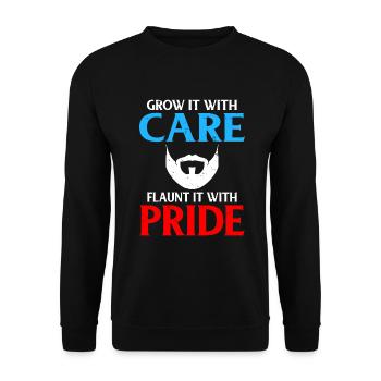 Giftidea Beard Men - Unisex Pullover - Schwarz - Vorne - Alina (178cm) & Michal (187cm)
