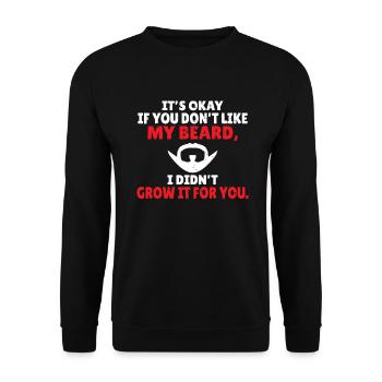Giftidea Beard Men - Unisex Pullover - Schwarz - Vorne - Alina (178cm) & Michal (187cm)