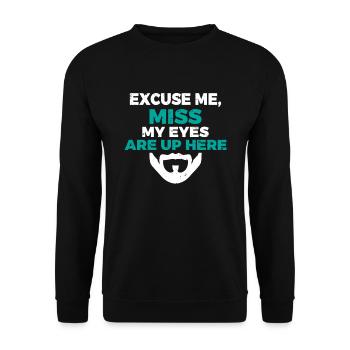 Giftidea Beard Men - Unisex Pullover - Schwarz - Vorne - Alina (178cm) & Michal (187cm)