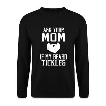 Giftidea Beard Men - Unisex Pullover - Schwarz - Vorne - Alina (178cm) & Michal (187cm)