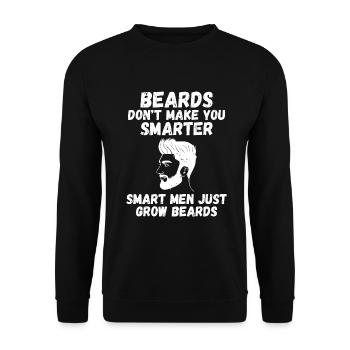 Giftidea Beard Men - Unisex Pullover - Schwarz - Vorne - Alina (178cm) & Michal (187cm)