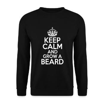 Giftidea Beard Men - Unisex Pullover - Schwarz - Vorne - Alina (178cm) & Michal (187cm)
