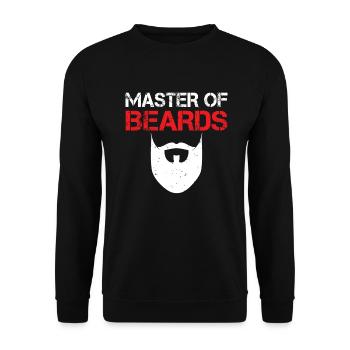 Giftidea Beard Men - Unisex Pullover - Schwarz - Vorne - Alina (178cm) & Michal (187cm)
