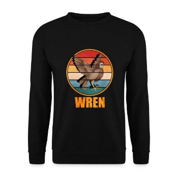 Troglodyte oiseau - Sweat-shirt Unisexe - noir - Devant - Alina (178cm) & Michal (187cm)