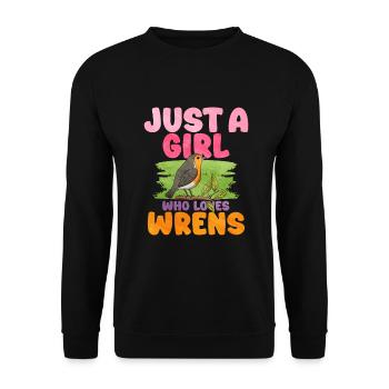 Troglodyte oiseau - Sweat-shirt Unisexe - noir - Devant - Alina (178cm) & Michal (187cm)