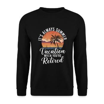 Cadeaux de retraite - Sweat-shirt Unisexe - noir - Devant - Alina (178cm) & Michal (187cm)