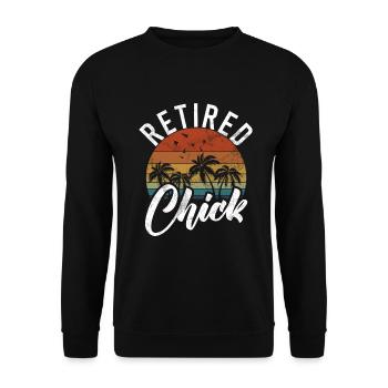 Cadeaux de retraite - Sweat-shirt Unisexe - noir - Devant - Alina (178cm) & Michal (187cm)