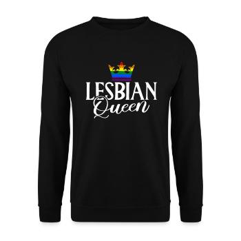 Lesbian Gifts - Unisex Pullover - Schwarz - Vorne - Alina (178cm) & Michal (187cm)