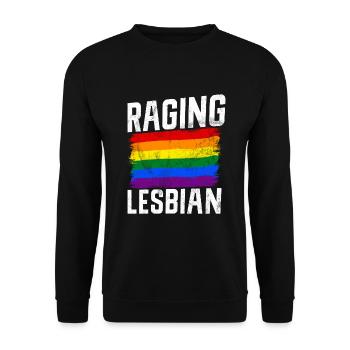 Lesbian Gifts - Unisex Pullover - Schwarz - Vorne - Alina (178cm) & Michal (187cm)