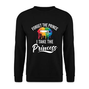Lesbian Gifts - Unisex Pullover - Schwarz - Vorne - Alina (178cm) & Michal (187cm)