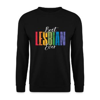 Lesbian Gifts - Unisex Pullover - Schwarz - Vorne - Alina (178cm) & Michal (187cm)