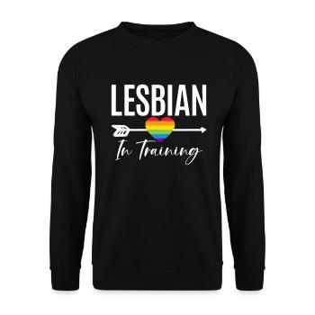 Lesbian Gifts - Unisex Pullover - Schwarz - Vorne - Alina (178cm) & Michal (187cm)