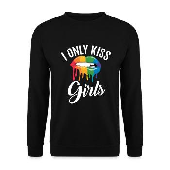 Lesbian Gifts - Unisex Pullover - Schwarz - Vorne - Alina (178cm) & Michal (187cm)
