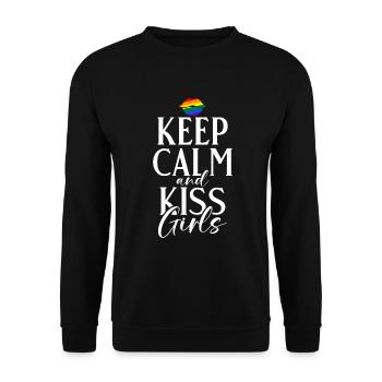 Lesbian Gifts - Unisex Pullover - Schwarz - Vorne - Alina (178cm) & Michal (187cm)