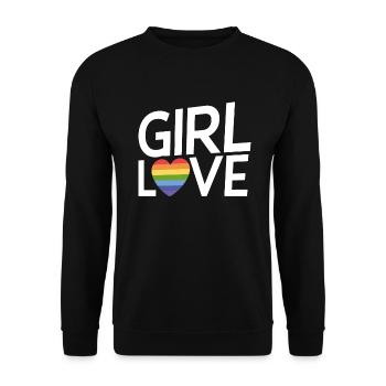 Lesbian Gifts - Unisex Pullover - Schwarz - Vorne - Alina (178cm) & Michal (187cm)