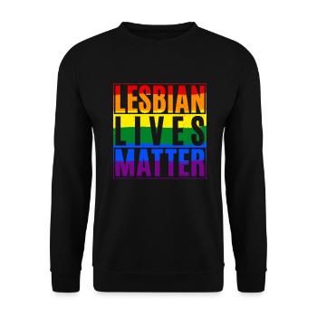 Lesbian Gifts - Unisex Pullover - Schwarz - Vorne - Alina (178cm) & Michal (187cm)
