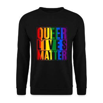 Lesbian Gifts - Unisex Pullover - Schwarz - Vorne - Alina (178cm) & Michal (187cm)