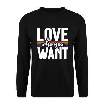 Lesbian Gifts - Unisex Pullover - Schwarz - Vorne - Alina (178cm) & Michal (187cm)