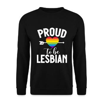 Lesbian Gifts - Unisex Pullover - Schwarz - Vorne - Alina (178cm) & Michal (187cm)