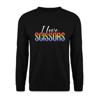Lesbian Gifts - Unisex Pullover - Schwarz - Vorne - Alina (178cm) & Michal (187cm)