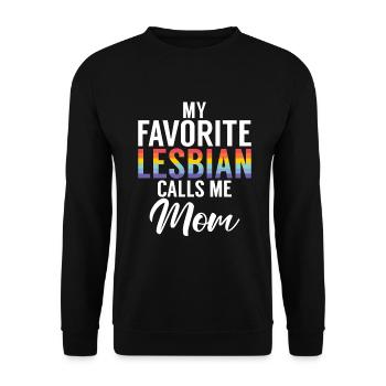 Lesbian Gifts - Unisex Pullover - Schwarz - Vorne - Alina (178cm) & Michal (187cm)