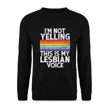 Lesbian Gifts - Unisex Pullover - Schwarz - Vorne - Alina (178cm) & Michal (187cm)