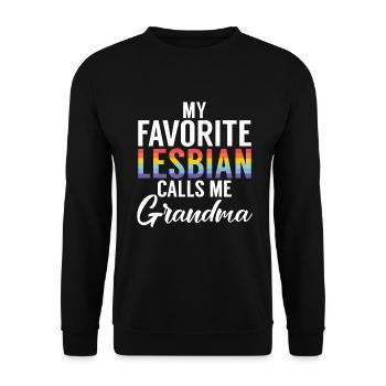 Lesbian Gifts - Unisex Pullover - Schwarz - Vorne - Alina (178cm) & Michal (187cm)
