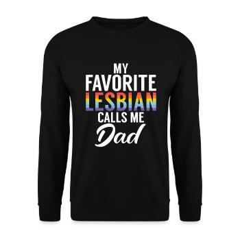 Lesbian Gifts - Unisex Pullover - Schwarz - Vorne - Alina (178cm) & Michal (187cm)