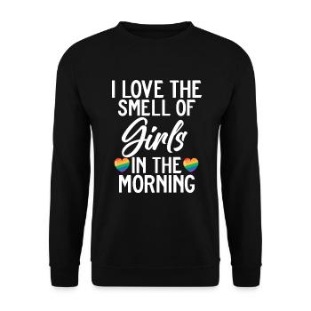 Lesbian Gifts - Unisex Pullover - Schwarz - Vorne - Alina (178cm) & Michal (187cm)