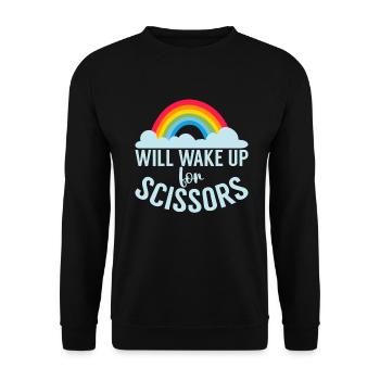 Lesbian Gifts - Unisex Pullover - Schwarz - Vorne - Alina (178cm) & Michal (187cm)