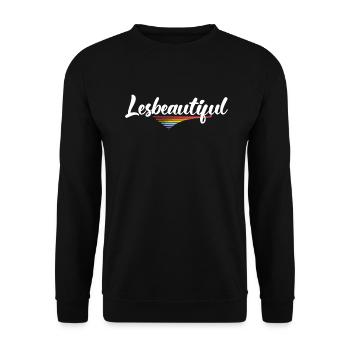 Lesbian Gifts - Unisex Pullover - Schwarz - Vorne - Alina (178cm) & Michal (187cm)