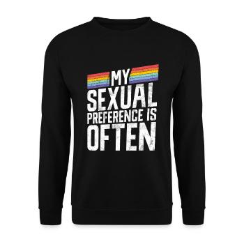 Lesbian Gifts - Unisex Pullover - Schwarz - Vorne - Alina (178cm) & Michal (187cm)