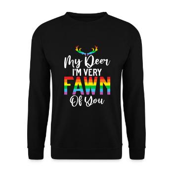 Lesbian Gifts - Unisex Pullover - Schwarz - Vorne - Alina (178cm) & Michal (187cm)