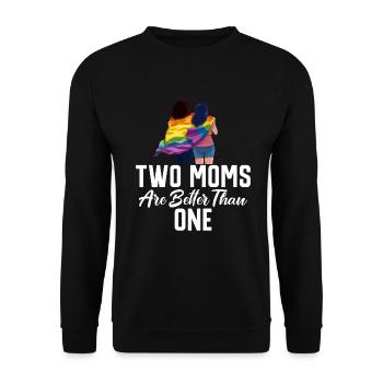 Lesbian Gifts - Unisex Pullover - Schwarz - Vorne - Alina (178cm) & Michal (187cm)
